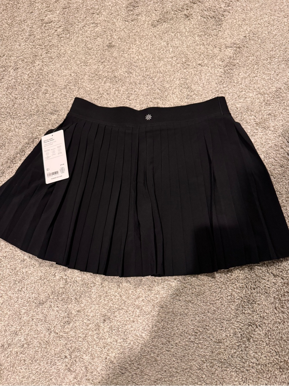 Athleta Black Pleated Mini Skirt